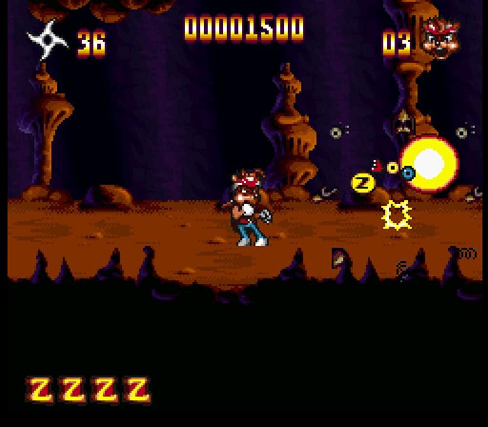 Zero the Kamikaze Squirrel Sega Genesis