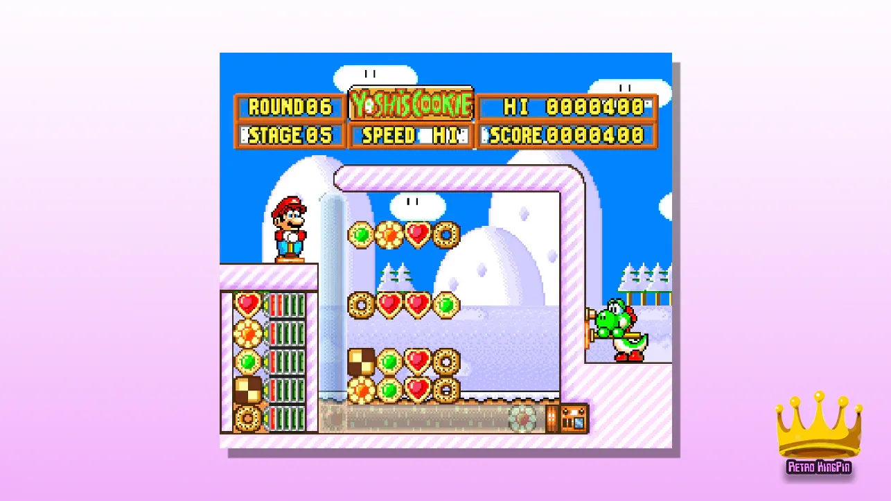 SNES Puzzle Games Yoshi’s Cookie